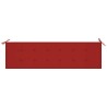 Banc de jardin avec coussin rouge 175 cm Bois de teck massif 550643550643