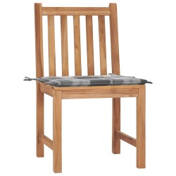 Chaises de jardin lot de 2 avec coussins Bois de teck massif 550666550666