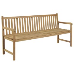 Banc de jardin avec coussin bordeaux 175 cm Bois de teck massif 550667550667