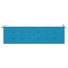 Banc de jardin avec coussin bleu 175 cm Teck massif 550672550672
