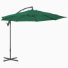 Parasol de jardin en porte-à-feux avec mât en acier 300 cm Vert 550678550678