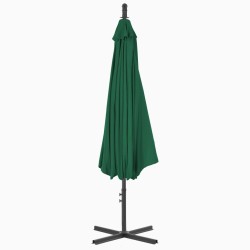 Parasol de jardin en porte-à-feux avec mât en acier 300 cm Vert 550678550678