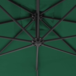 Parasol de jardin en porte-à-feux avec mât en acier 300 cm Vert 550678550678