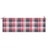 Banc de jardin avec coussin à carreaux rouge 150 cm Teck massif 550680550680