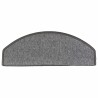 Tapis d'escalier 10 pièces 65 x 24 x 4 cm Gris foncé Demi-rond Grand 550684550684