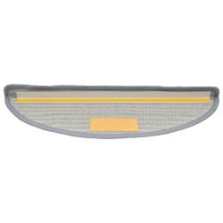Tapis d'escalier 10 pièces 56 x 17 x 3 cm Gris Demi-rond 550688550688
