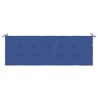 Banc de jardin et coussin bleu royal 150 cm Bois de teck massif 550690550690