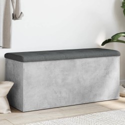 Banc de rangement gris béton 102x42x45 cm bois d'ingénierie 550691550691