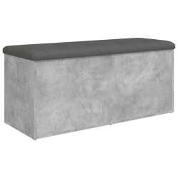 Banc de rangement gris béton 102x42x45 cm bois d'ingénierie 550691550691