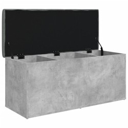 Banc de rangement gris béton 102x42x45 cm bois d'ingénierie 550691550691