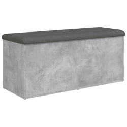 Banc de rangement gris béton 102x42x45 cm bois d'ingénierie 550691550691
