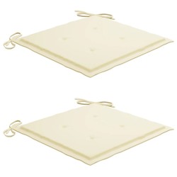 Chaises de jardin avec table à thé et coussins Acacia solide 550702550702