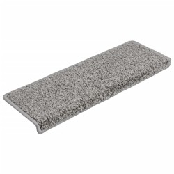 Tapis d'escalier 10 pièces 65 x 21 x 4 cm Gris Bord rectangulaire 550719550719
