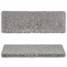 Tapis d'escalier 10 pièces 65 x 21 x 4 cm Gris Bord rectangulaire 550719550719
