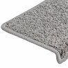 Tapis d'escalier 10 pièces 65 x 21 x 4 cm Gris Bord rectangulaire 550719550719