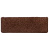 Tapis d'escalier 10 pièces 65 x 21 x 4 cm Marron Bord rectangulaire 550722550722