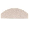 Tapis d'escalier 10 pièces 65 x 24 x 4 cm Taupe Demi-rond Grand 550727550727