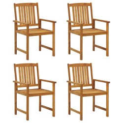 Chaises de jardin avec coussins lot de 4 Bois d'acacia massif 550728550728