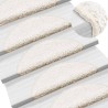 Tapis d'escalier 10 pièces 56 x 17 x 3 cm Blanc Demi-rond 550729550729
