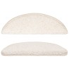Tapis d'escalier 10 pièces 56 x 17 x 3 cm Blanc Demi-rond 550729550729