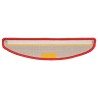 Tapis d'escalier 10 pièces 56 x 17 x 3 cm Rouge Demi-rond 550732550732