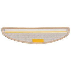 Tapis d'escalier 10 pièces 56 x 17 x 3 cm Crème Demi-rond 550733550733