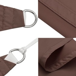 Voile de parasol tissu oxford triangulaire 5x5x6 m marron 550735550735