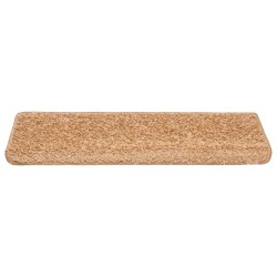 Tapis d'escalier 10 pièces 65 x 21 x 4 cm Beige Bord rectangulaire 550736550736