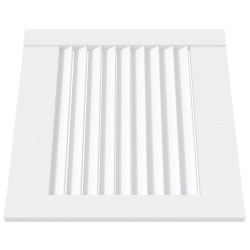 Portes d'armoire à persiennes 2pcs blanc 39,5x39,4cm pin massif 550737550737