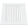 Portes d'armoire à persiennes 2pcs blanc 39,5x39,4cm pin massif 550737550737