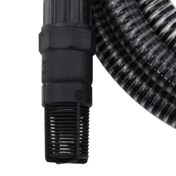 Tuyau d'aspiration avec raccords en PVC noir 1" 10 m PVC 550740550740