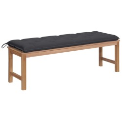 Banc de jardin avec coussin anthracite 150 cm Teck massif 550742550742