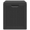 Boîte de rangement de jardin 90 L Noir PP Rotin 550749550749