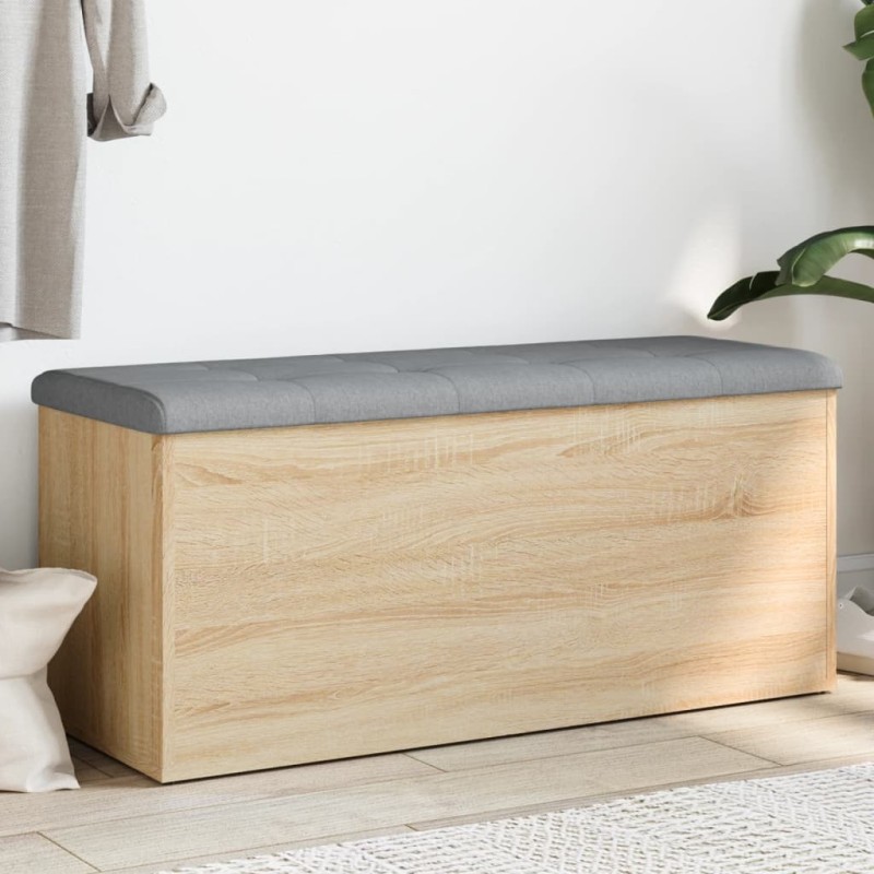 Banc de rangement Chêne Sonoma 102x42x45 cm Bois d'ingénierie 550752550752