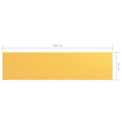 Écran de balcon Jaune 75x300 cm Tissu Oxford 550755550755
