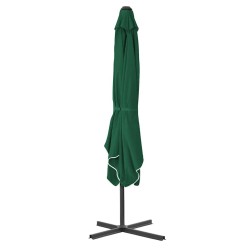 Parasol d'extérieur avec mât en acier 250x250 cm vert 550758550758