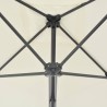 Parasol d'extérieur avec poteau en acier 250 x 250 cm Sable 550759550759