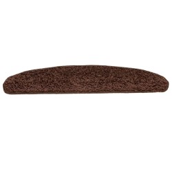 Tapis d'escalier 10 pièces 65 x 21 x 4 cm Marron Demi-rond Grand 550761550761