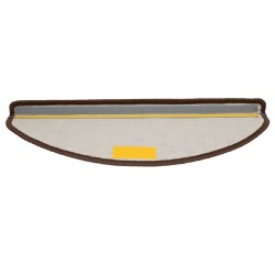 Tapis d'escalier 10 pièces 65 x 21 x 4 cm Marron Demi-rond Grand 550761550761