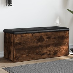 Banc de rangement chêne fumé 102x42x45 cm bois d'ingénierie 550766550766