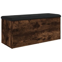 Banc de rangement chêne fumé 102x42x45 cm bois d'ingénierie 550766550766