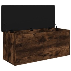 Banc de rangement chêne fumé 102x42x45 cm bois d'ingénierie 550766550766