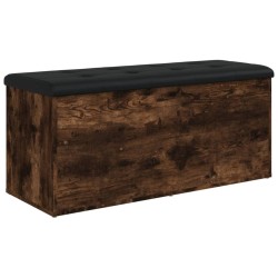 Banc de rangement chêne fumé 102x42x45 cm bois d'ingénierie 550766550766
