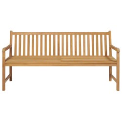 Banc de jardin avec coussin gris 175 cm Bois de teck massif 550769550769