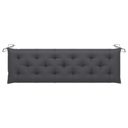 Banc de jardin avec coussin anthracite 175 cm Teck massif 550770550770