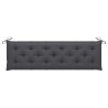 Banc de jardin avec coussin anthracite 175 cm Teck massif 550770550770