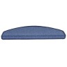 Tapis d'escalier 10 pièces 65 x 24 x 4 cm Bleu Demi-rond Grand 550773550773
