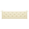 Banc de jardin avec coussin blanc crème 175 cm Teck massif 550775550775