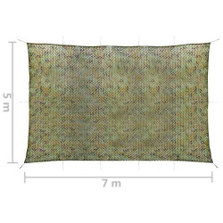 Filet de camouflage avec sac de rangement 5x7 m Vert 550780550780