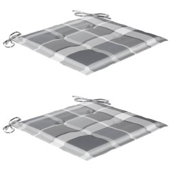 Chaises de jardin avec table à thé et coussins Acacia solide 550782550782